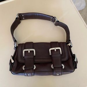 Kenneth Cole brown leather clutch purse